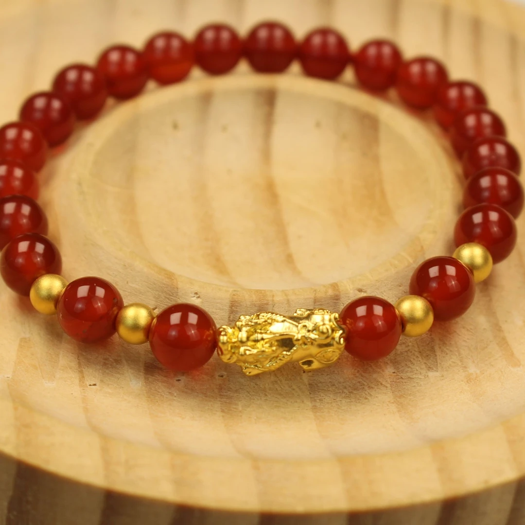 足金卡12貔貅+足金卡4金珠*4四季平安百搭经典时尚貔貅配件【新】