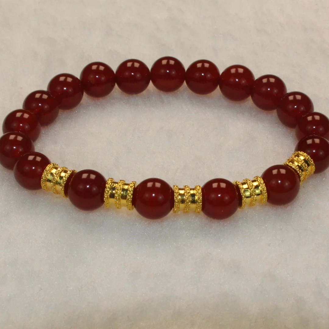 足金小蛮腰转运珠路路通*5 红/黑/绿百搭男女配件时尚精致金手串