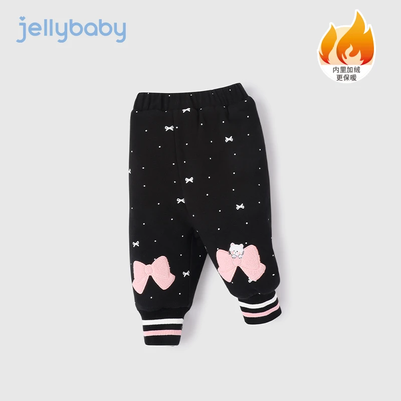 杰里贝比女童打底裤加绒女冬中小童夹棉加厚儿童冬装 JDG14858H