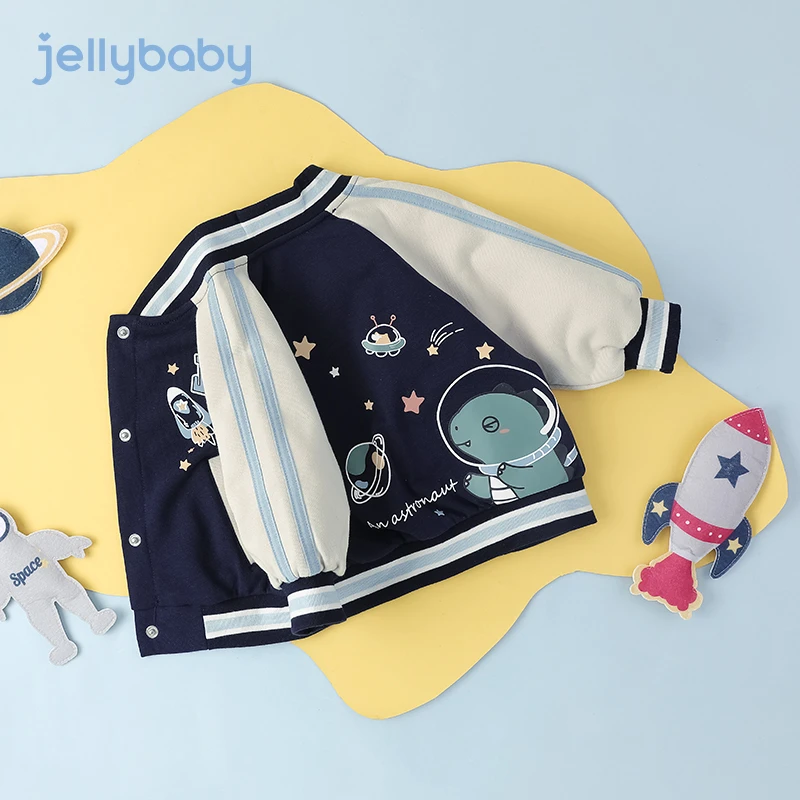 杰里贝比宝宝秋季小童时髦衣服帅气棒球服男童春秋款 JJB21627G