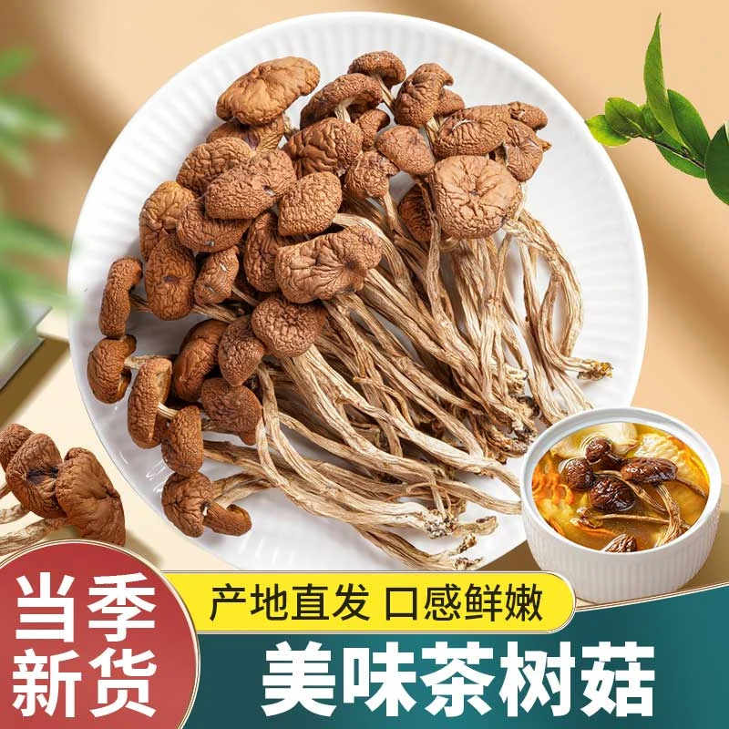 茶树菇干货500g古田农家茶树菇新货批发20g蘑菇煲炖汤菌菇甄选