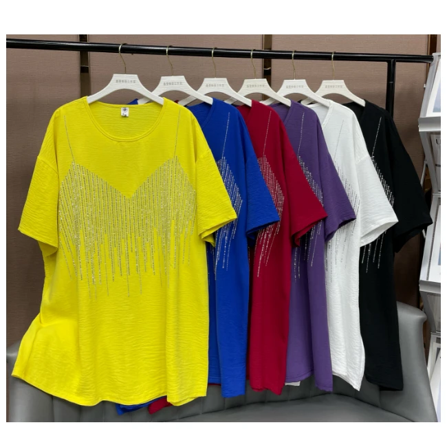 【蕾蕾】夏季休闲百搭时尚女士宽松显瘦纯色韩版上衣26256