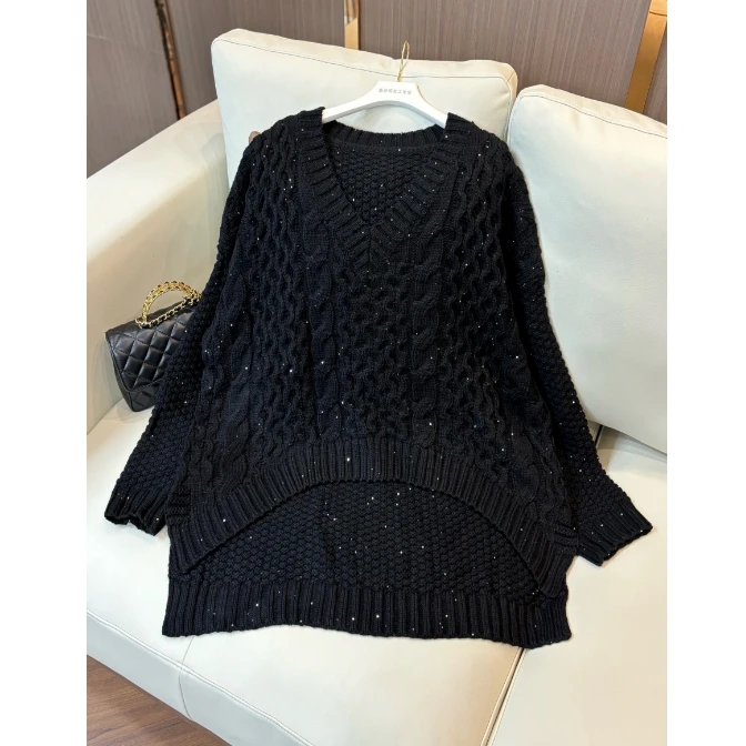 【鑫蕾】新款韩版时尚休闲百搭气质感针织毛衣28317