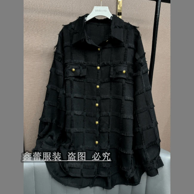 【鑫蕾】秋冬小香风设计师款气质时尚休闲百搭女士衬衣23969