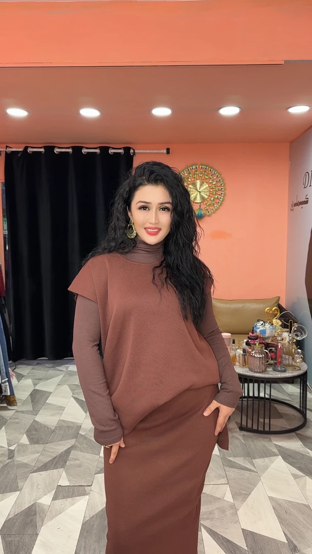 ADIla新款garis三件套显瘦气质长袖网红时尚百搭高领秋冬