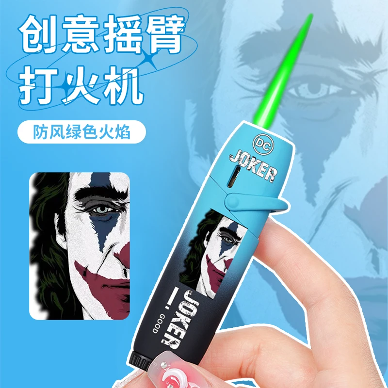 新款炫酷小丑绿焰打火机个性可爱创意设计防风打火机送男友送闺蜜