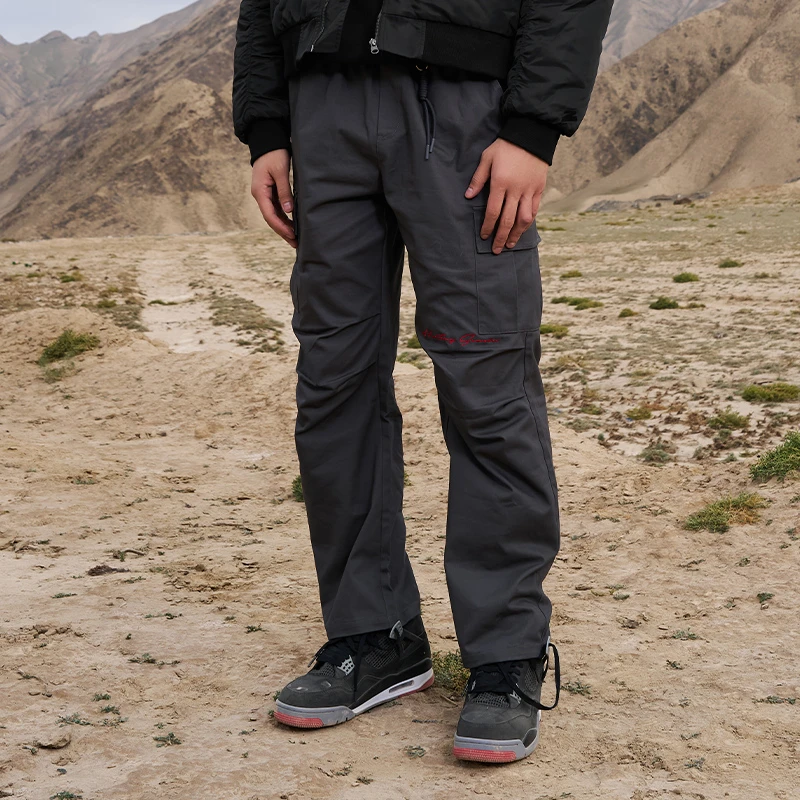 有志者UZISX卡米然猎鹰系列刺绣工装伞兵裤美式宽松运动休闲长裤