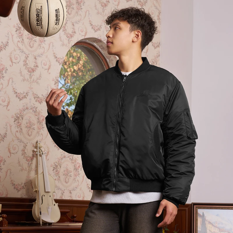 有志者UZIS 护盾夹棉运动外套男篮球训练秋季复古休闲飞行员夹克