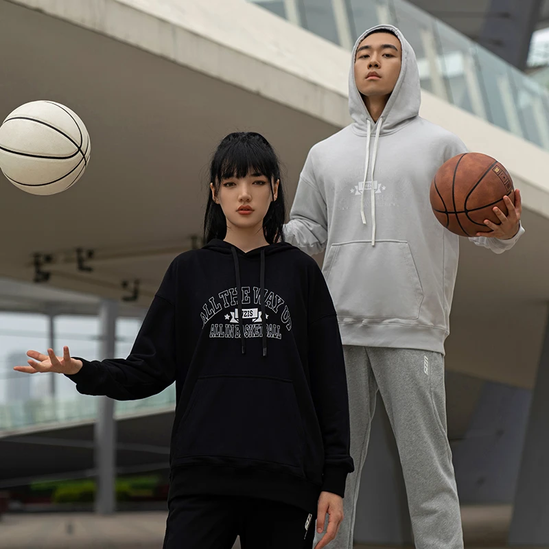 有志者UZIS校旗运动卫衣美式宽松休闲长袖男秋冬跑步篮球印花上衣