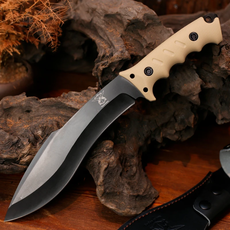 利刀斋-黑狗JX-054多功能手工水果刀具野营户外手把肉锋利露营