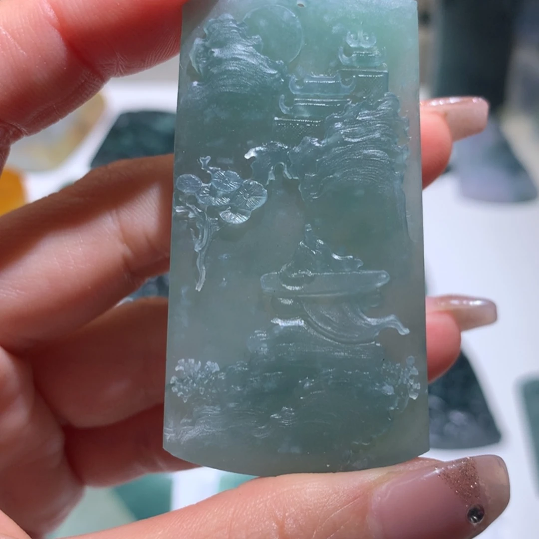 【闪购商品】定制翡翠未镶嵌青****暖