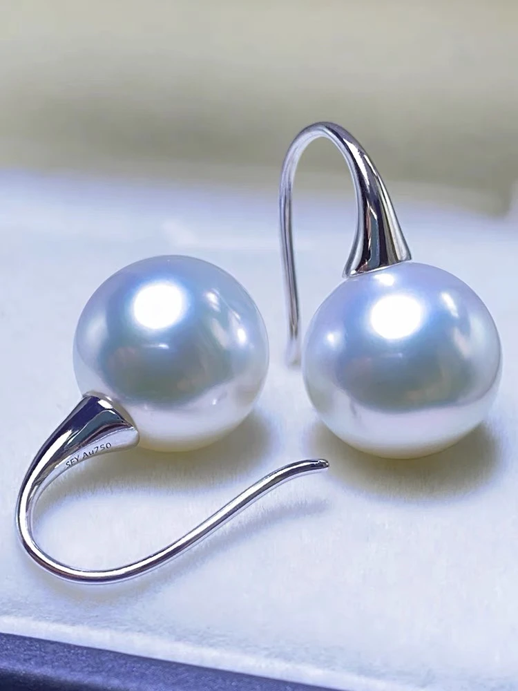 925银耳饰 正圆强光百搭耳钩，12～14点位四季款耳饰