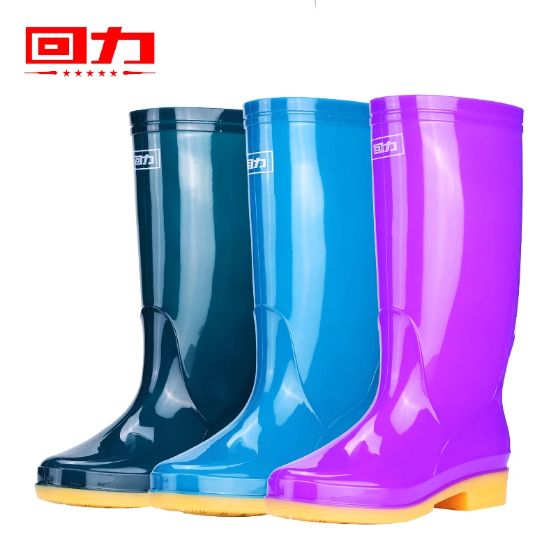 回力牛筋底女士雨鞋防水防滑中筒高筒长筒舒适雨靴加绒时尚水胶鞋