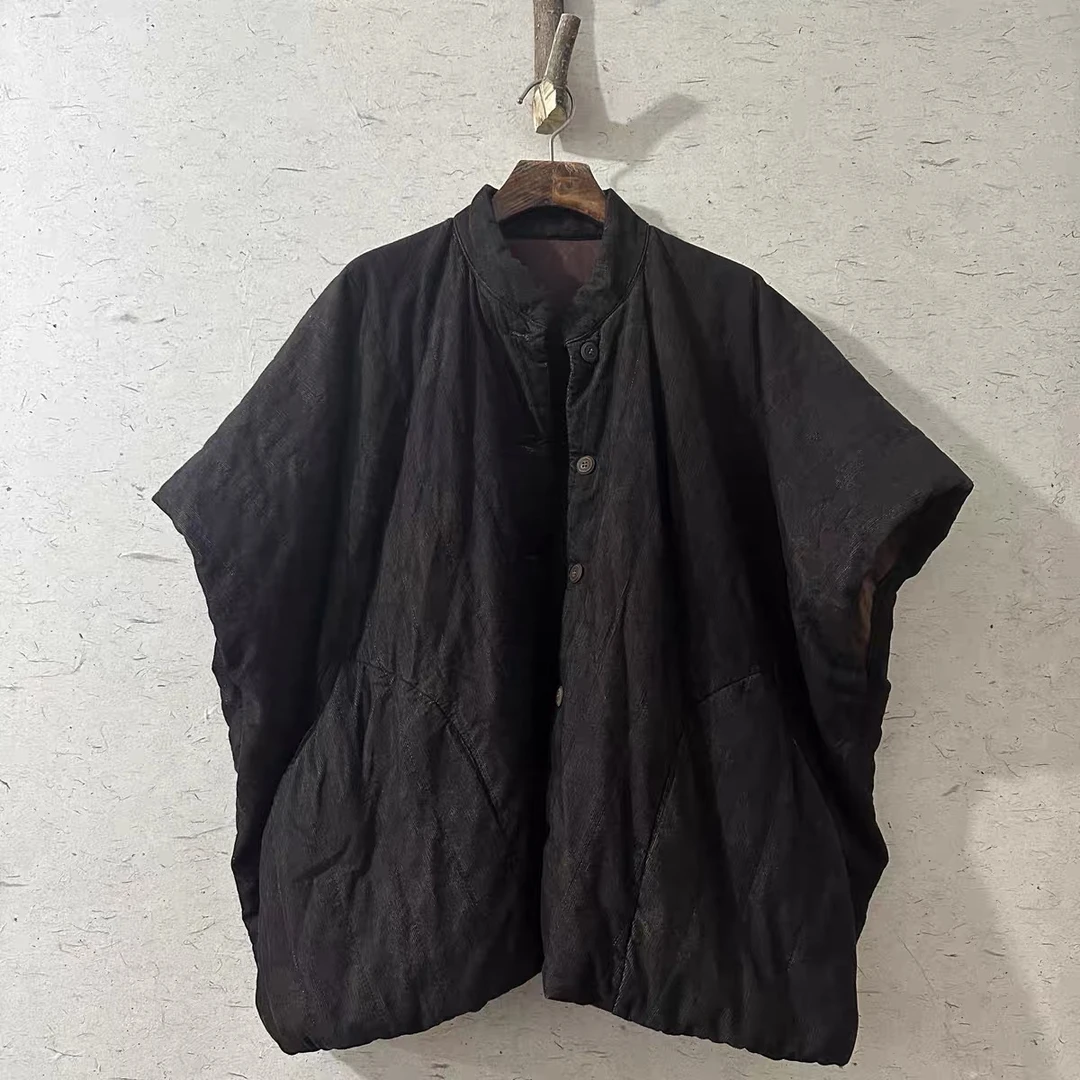 土妞儿分享昔屿复古文艺做旧花色软糯短款棉服（衣长65 胸围176）