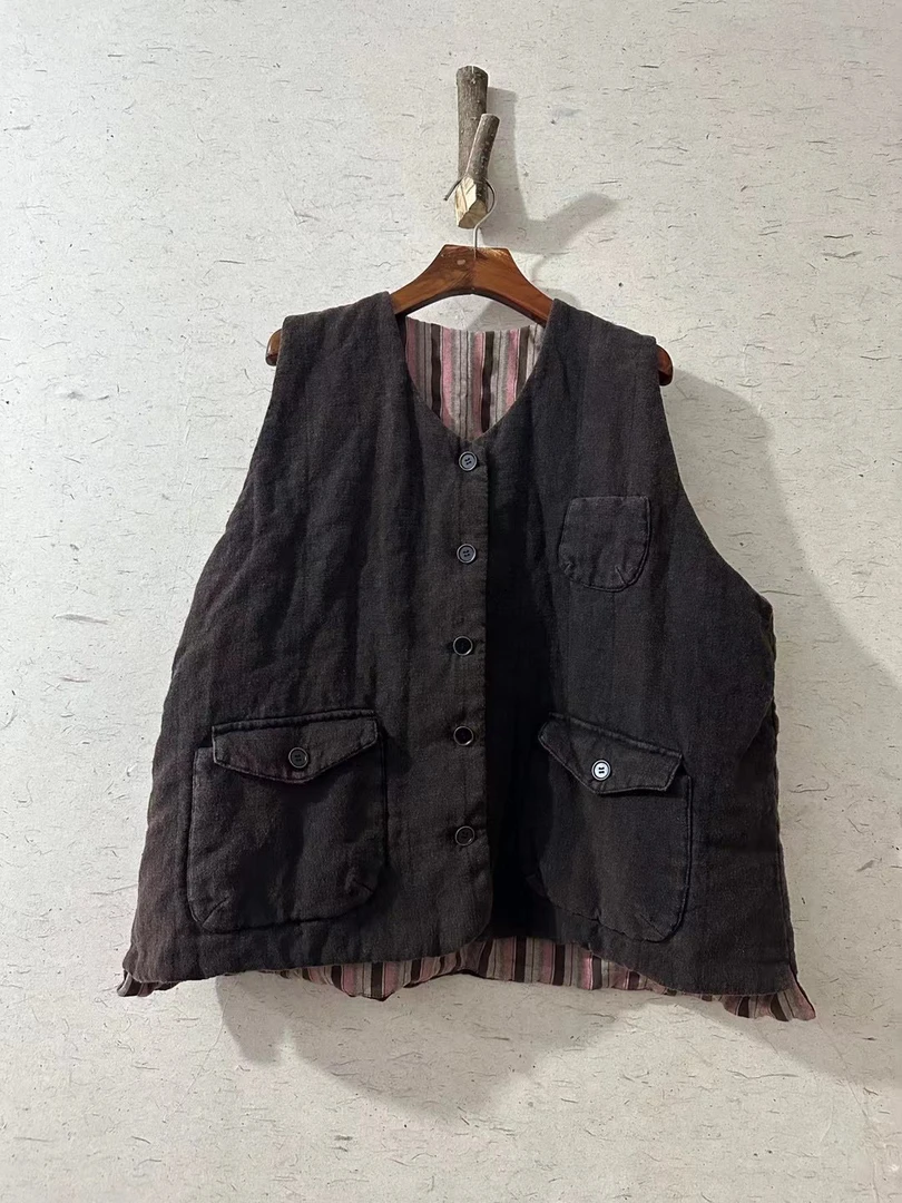 土妞儿分享昔屿棉马甲 舒适百搭（前长61后长62胸围128）