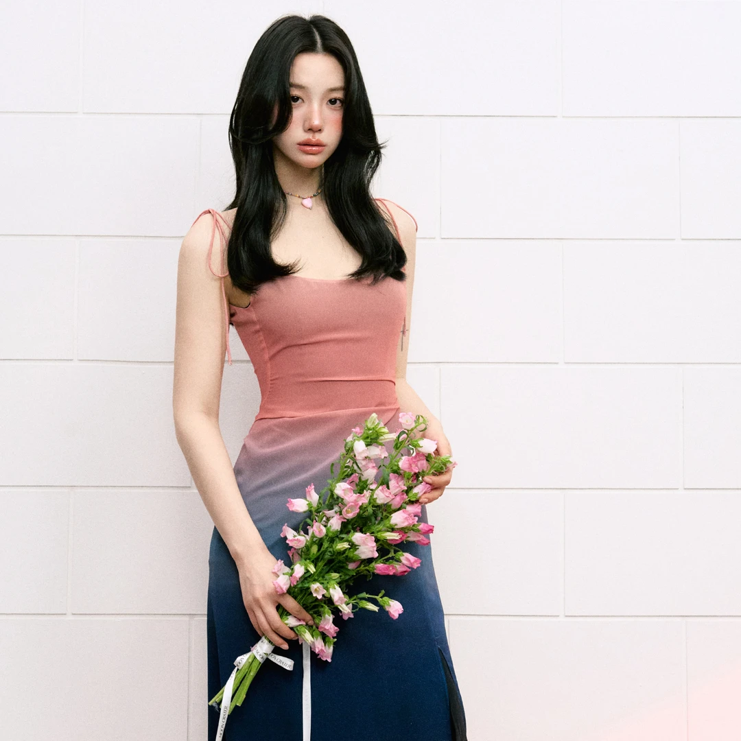 【LaluneDuCiel】LLDC渐变不规则吊带连衣裙LQAQ0017