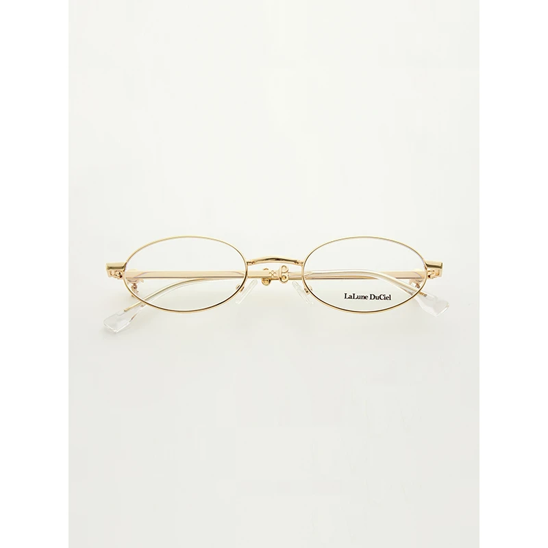【LaluneDuCiel】NEAT·简月系列时尚百搭简约椭圆银色金边眼镜气质