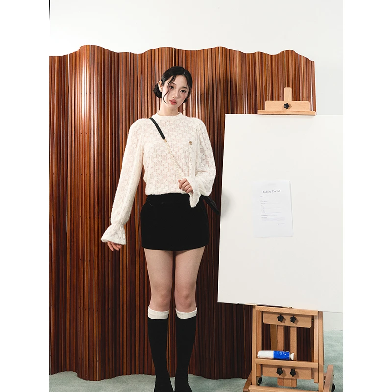 【达人专属】LLDC 20号晚18点 复古中腰丝绒包臀半身裙女秋季