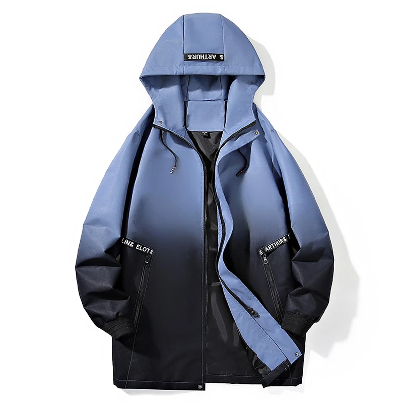 棉衣男中长款秋冬加肥加大码潮胖子加厚保暖冬装连帽棉服风衣外套