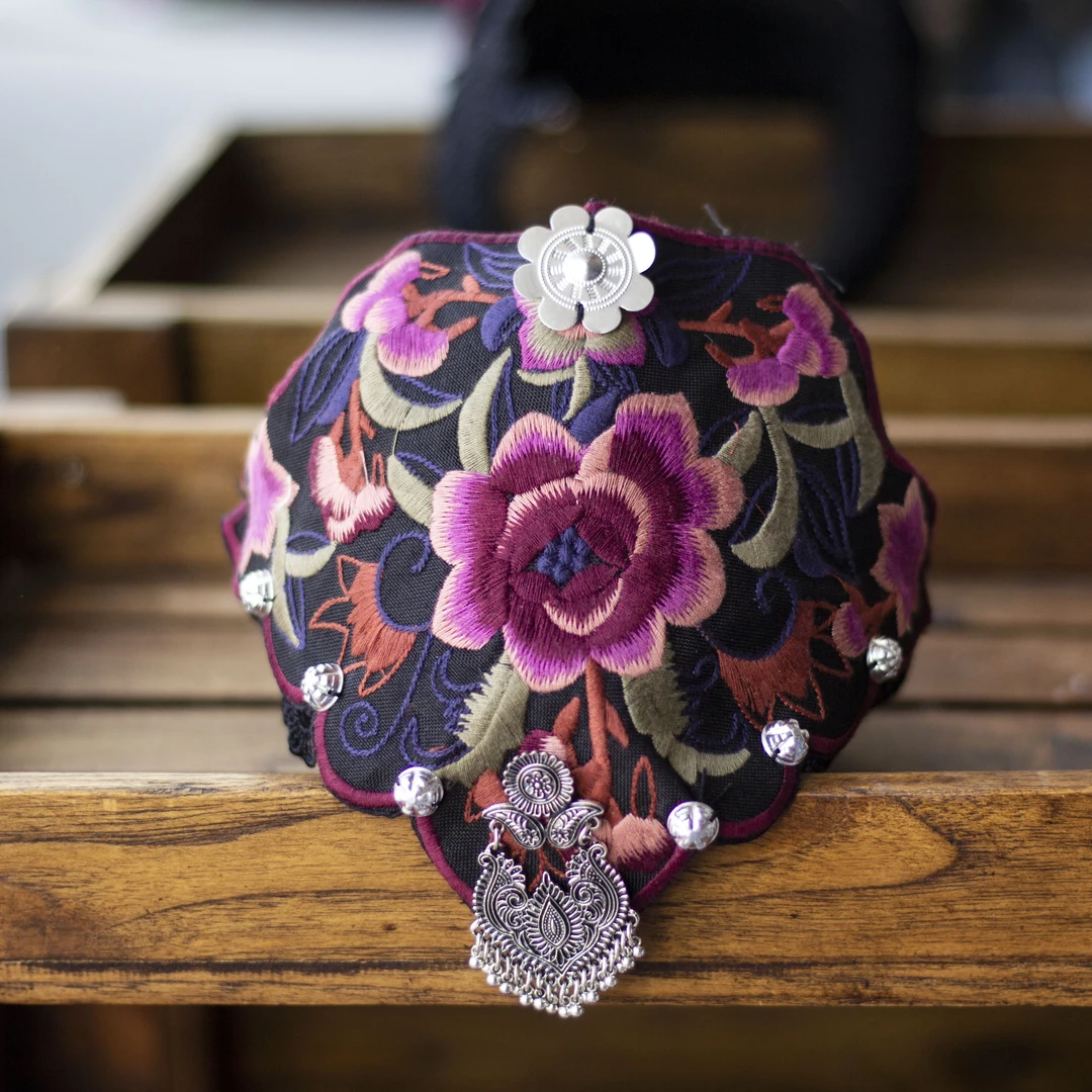 中国风刺绣发箍绣花头饰民族风发饰复古百搭舞蹈气质手工发饰古风