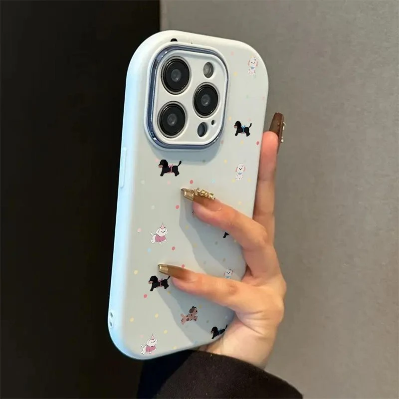 精孔胖妞波点狗适用苹果16手机壳iphone15华为oppo小米vivo防摔43