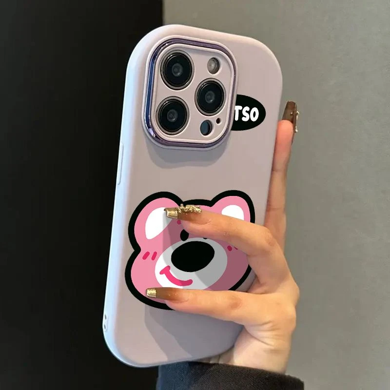 精孔胖妞草莓熊适用苹果16手机壳iphone15华为oppo小米vivo防摔43