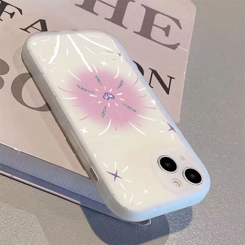 适用【苹果/华为/oppo/vivo小米】小胖妹彩色烟花手机壳软壳防摔ins
