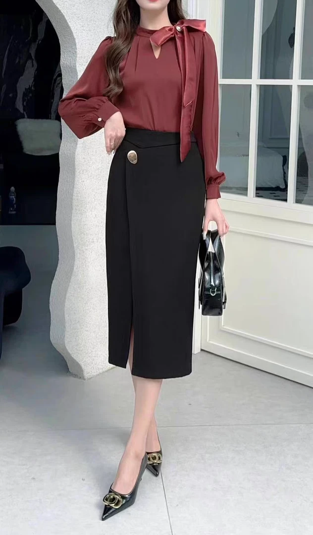 【OSM】2024秋季新款气质修身显瘦遮肉半身裙