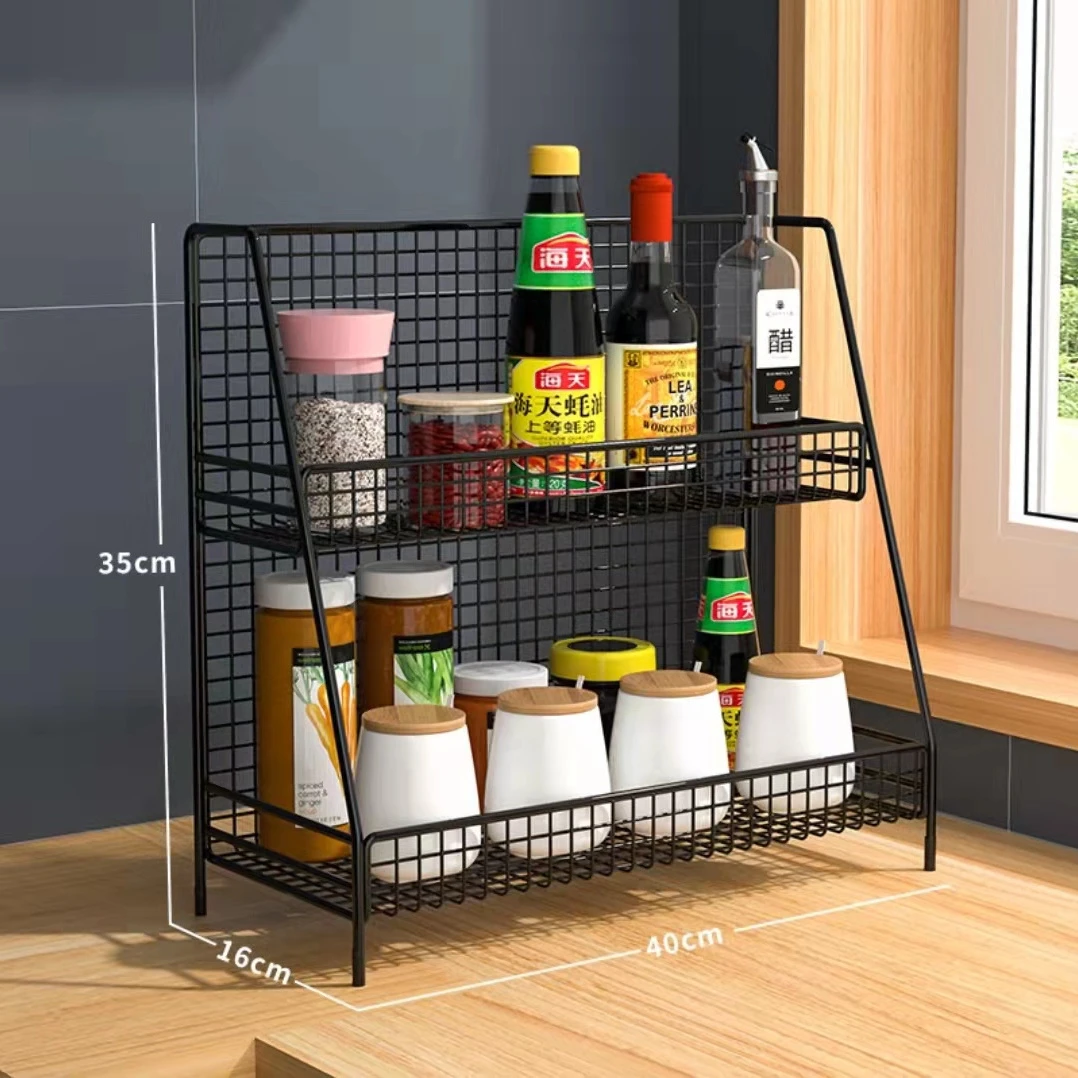 厨房调料品置物架调味料调味品架子台面佐料油盐酱醋桌面多层收纳