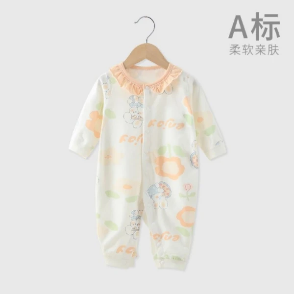 2A877泡泡雪婴儿长袖闭哈衣0-18个月新生儿连体衣宝宝衣服