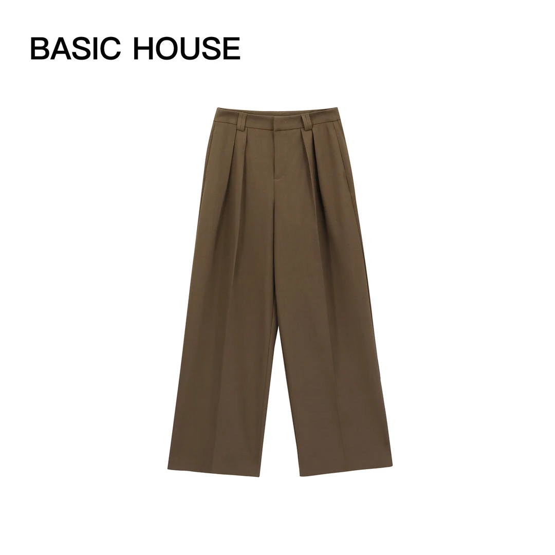 Basic House/百家好25春季新直筒西装裤潮 B0823B50152