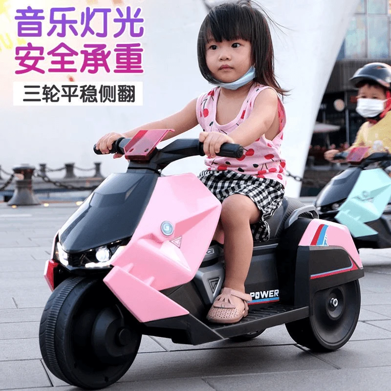 儿童电动车儿童摩托车宝宝三轮车可坐人充电童车男女小孩遥控玩具