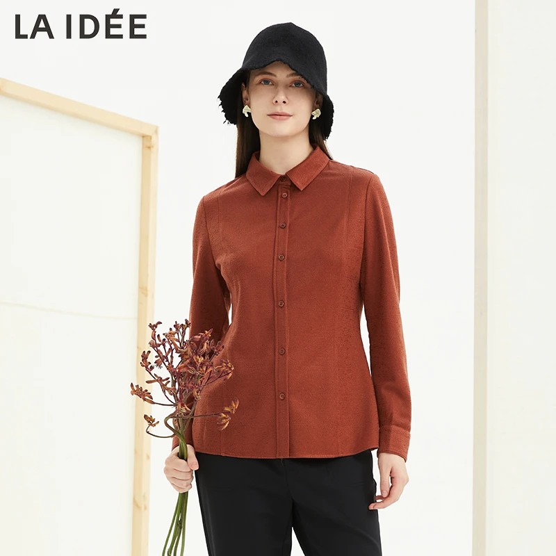 罗兰伊杜/LAIDEE衬衫常规款秋冬通勤时尚女士复古百搭