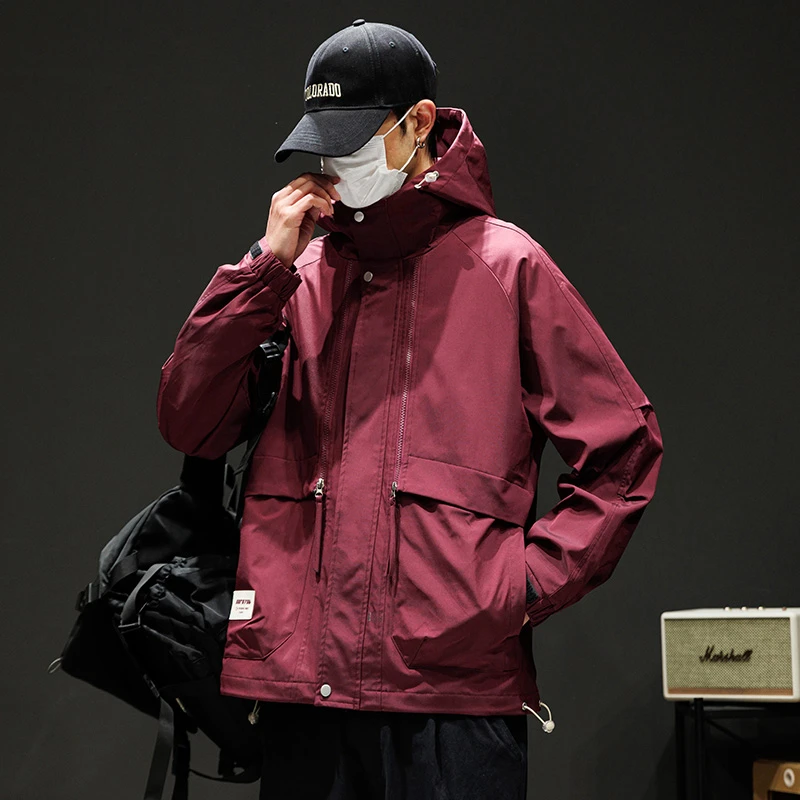胖子加肥加大码男装2024休闲宽松潮流工装通勤外套百搭夹克冲锋衣