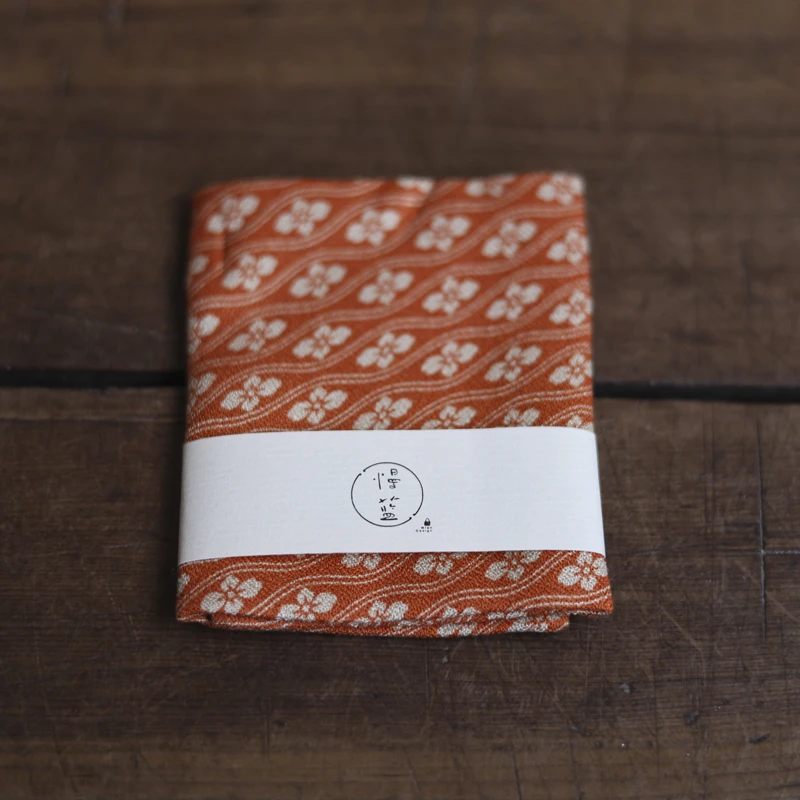 【福器】菱形花-澄黄棉布茶巾（V0371）