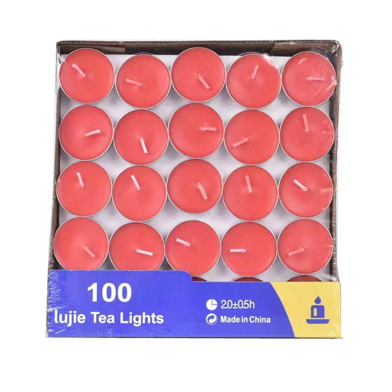 【福器】100粒 无烟茶蜡保温加热煮茶香薰小蜡烛圆形蜡烛