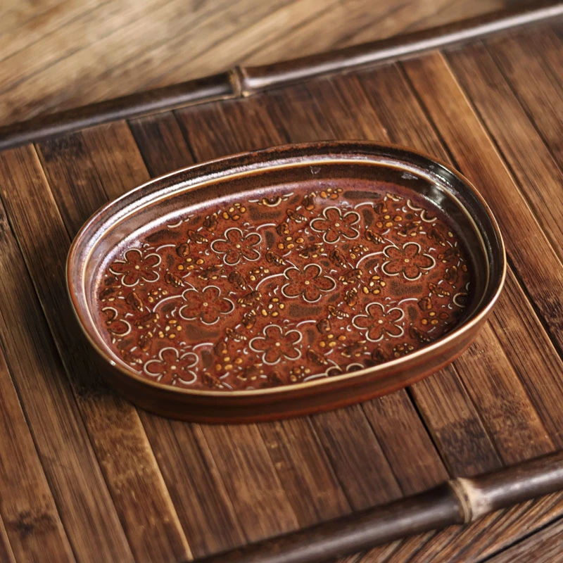 【福器】4号红金釉碟（Q3880）