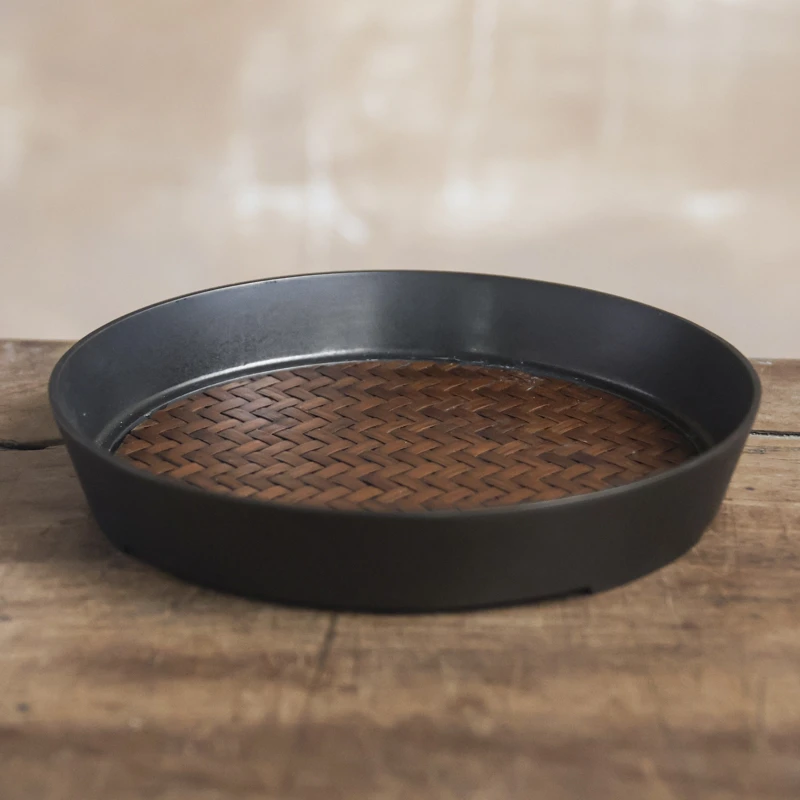 【福器】古篱三足壶承（古篱S0007）直径12.5CM高2CM