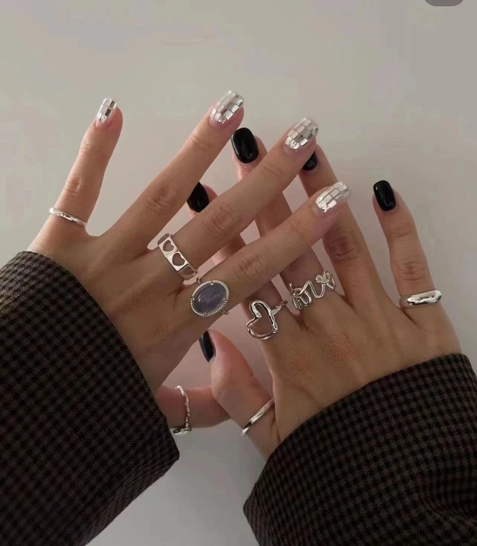 铜合金亚克力戒指 铜合金亚克力小众时尚韩式饰品戒指