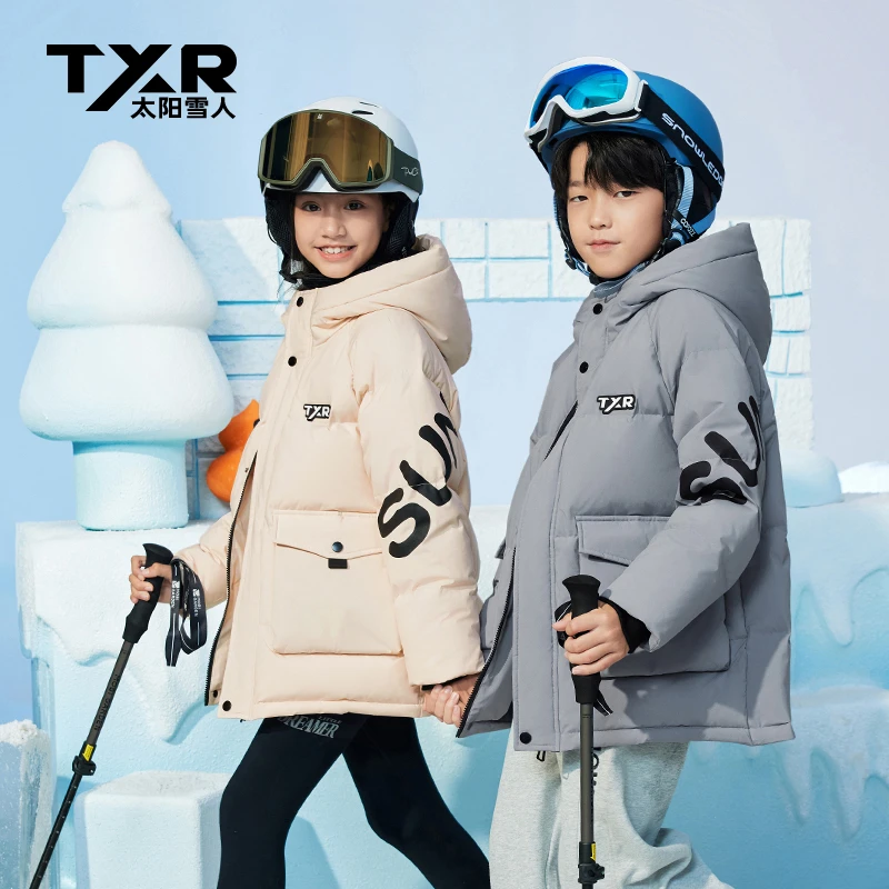 太阳雪人三防羽绒服加厚亲子款冬季-T4042037YZ+T4042040YZ -DR