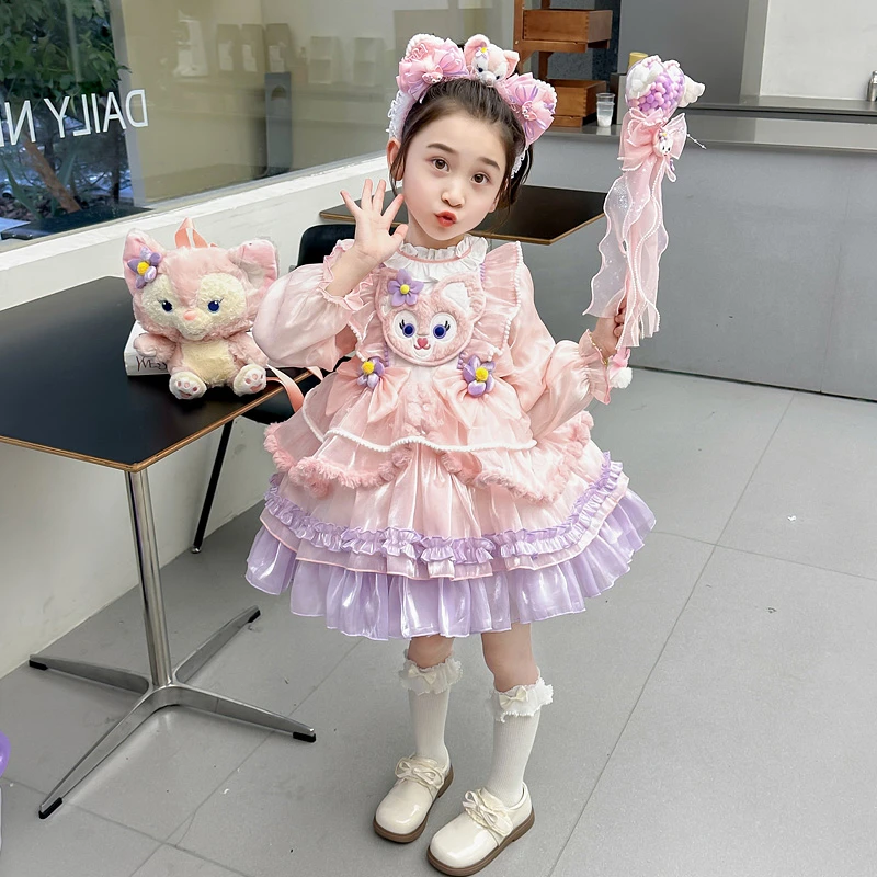 洛丽塔公主裙女童连衣裙春秋款儿童裙子COS玲娜贝儿宝宝生日礼服