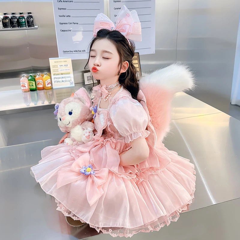 玲娜贝儿洛丽塔女孩Lolita连衣裙夏季宝宝蓬蓬纱公主裙子女童洋气