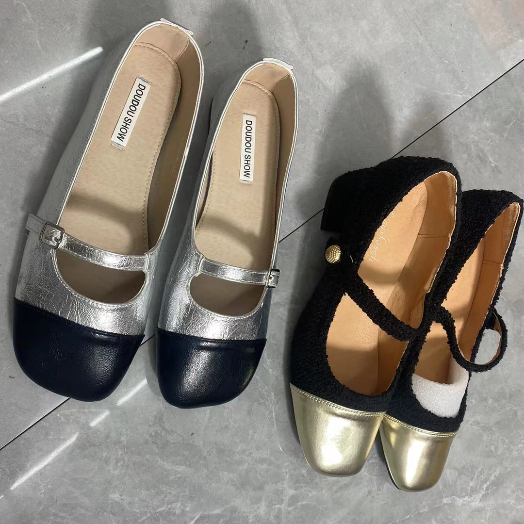 601-800孤品扣号法式新款粗跟百搭舒适玛丽珍单鞋浅口时尚女鞋