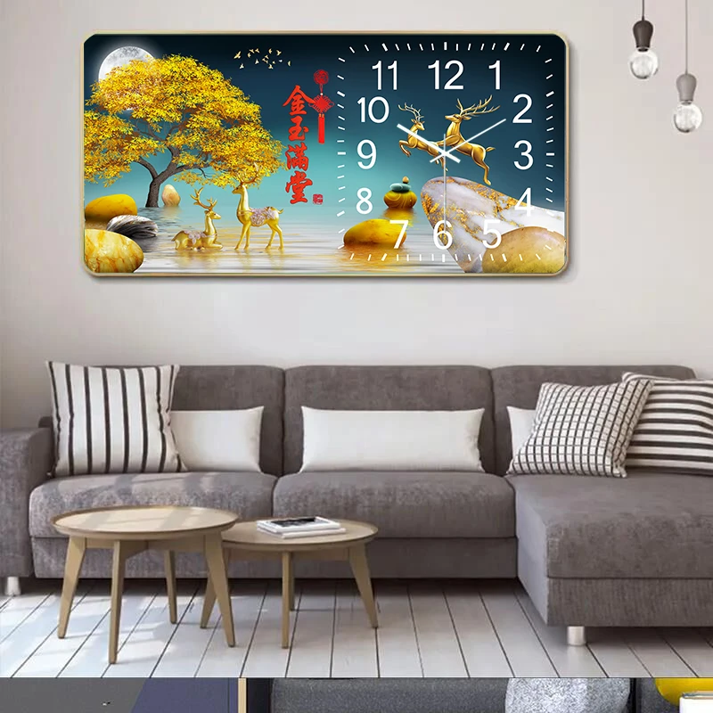 金玉满堂-轻奢网红挂表挂钟大气钟表时钟客厅家用时尚简约装饰表