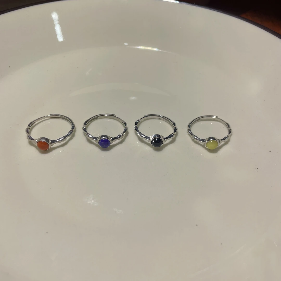 925银银制品 纯银节节高升民族风戒指复古简约