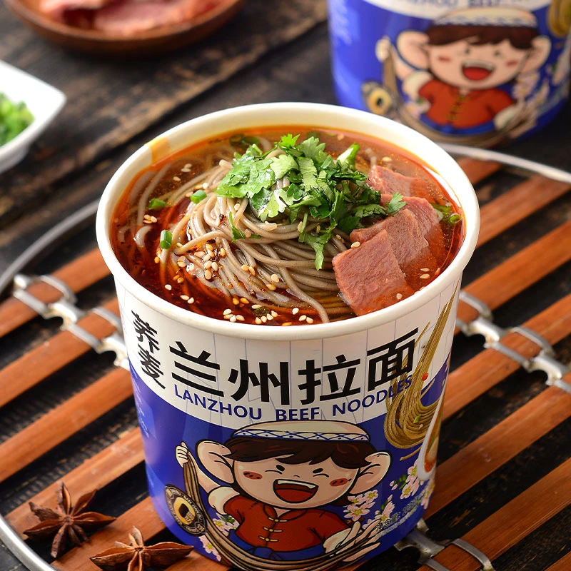 班干部荞麦兰州拉面非油炸荞麦面0脂肪轻食免煮冲泡方便桶装103g