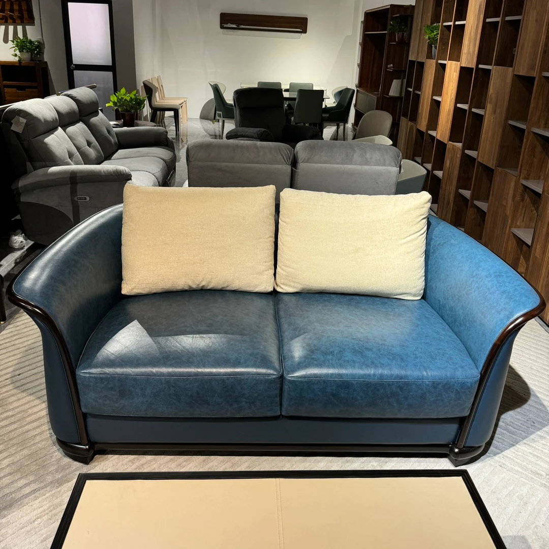 【瑕疵品不包邮】BZ系列BZ-FS020牛皮双人位沙发1930*1030*750/900