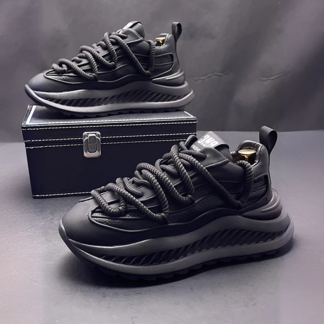 法莎尼亚老爹鞋男士厚底冬季新款时尚加绒运动休闲潮鞋百搭内增高