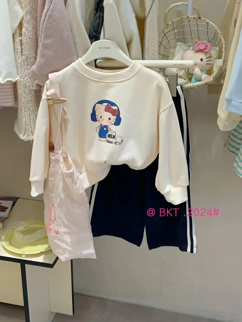 （特价 现货）女童KT猫卫衣套装