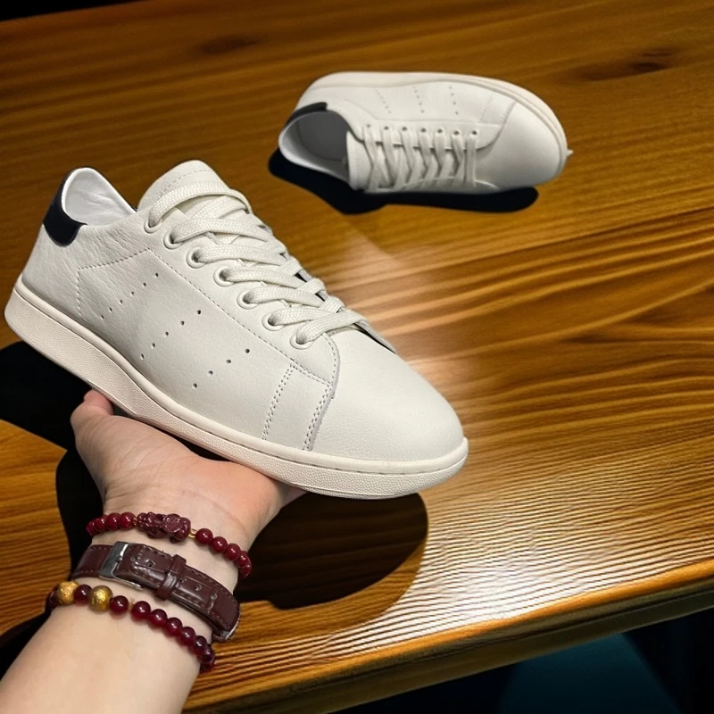 新款休闲板鞋男士小白鞋软底软面乐福鞋休闲运动男鞋透气百搭鞋子